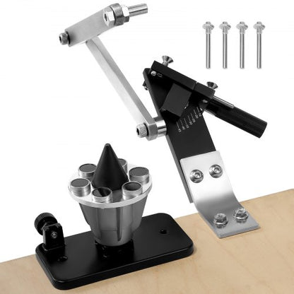 VEVOR Lawn Mower Blade Sharpener and Balancer, 15° - 45° Adjustable Lawnmower Blade Sharpening Tool with 4 Adapter Pins, Ball Bearings & 25mm Enlarged Handle, Compatible with Most Angle Grinders - GCDPJJYPHQ1592EDB001V0 - view 2