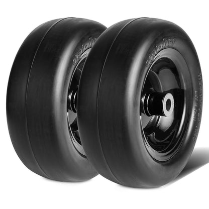 VEVOR Tubeless Mower Wheels, 11x4-5" Size, Pair of Flat-Free PU Tires on Rims, 3.4" Hub, 3/4" Bushing, Includes 20 Adapters, Suitable for Riding Mowers and Lawn Tractors - GCJLZ11X45SXTCAWDV0 - view 1