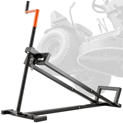 VEVOR Ride on Lawn Mower Lift Jack, 880 Lbs Weight Capacity, Telescopic Maintenance Jack with Crank Handle & Power Tool Handle, Foldable Lawn Tractor Lifter for Lawn Mowers and Garden Tractors, Black - GCJSJJSGS880KCFZHV0 - view 1