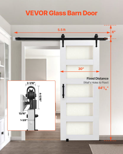 VEVOR Non-folding Barn Door - Select Your Configuration - GCMFHBBLMTZBG38P3001V0 - view 2