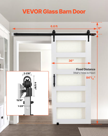 VEVOR Non-folding Barn Door - Select Your Configuration - GCMFHBBLMTZBQAXL7001V0 - view 2