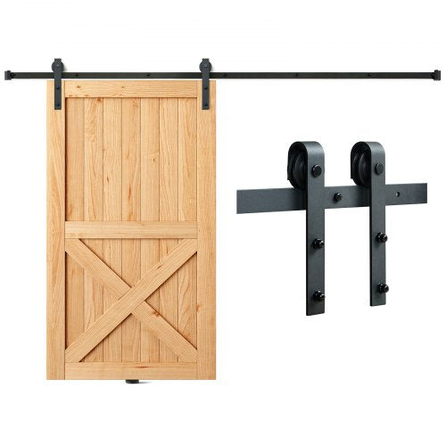VEVOR Simple Sliding Barn Door Hardware Kit - Select Your Configuration - GCYMWJTJHS8FCZEIRV0 - view 1