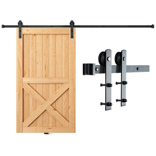 VEVOR Simple Sliding Barn Door Hardware Kit - Select Your Configuration - GCYMWJTJHS8FDEY4EV0 - view 1