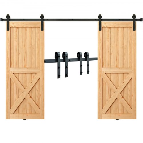 VEVOR Simple Sliding Barn Door Hardware Kit - Select Your Configuration - GCYMWJTJHS8FLSQZJV0 - view 1