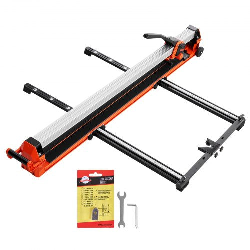 VEVOR 47.2-Inch Manual Tile Cutter, Upgraded Rail and Sliding Head, Precision Alignment Guide, Tungsten Carbide Cutting Wheel, Support Legs with Swivel Wheels, for DIY Pros, Ceramic, Floor, Wall Tiles - GDDZDGHHDTSJBBPZL001V0 - view 2