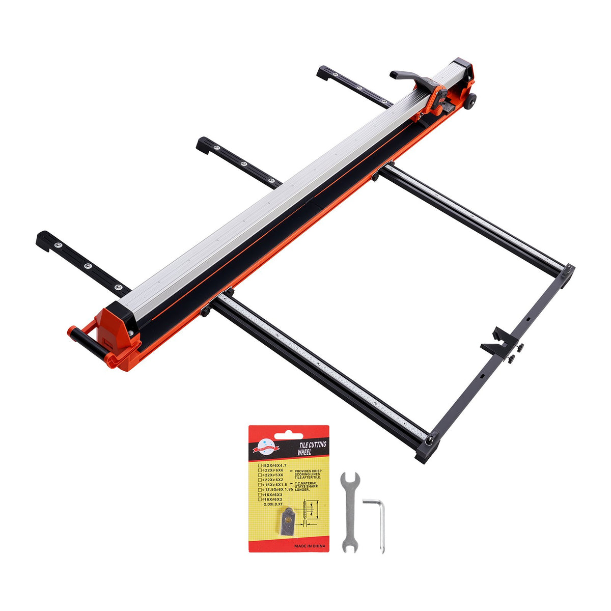VEVOR 63-Inch Manual Tile Cutter, Upgraded Rail and Sliding Head, Precision Alignment Guide, Tungsten Carbide Cutting Wheel, Support Legs with Swivel Wheels, for DIY Pros, Ceramic, Floor, Wall Tiles - GDDZDGHHDTSJKE91I001V0 - view 1
