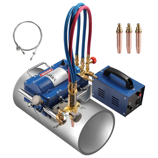 VEVOR Electromagnetic Gas Pipe Cutting Machine, 2"-30"/Min Automatic Pipe Beveler for 0.2"-4" Thick Tube, Features 3 Tips & Adjustable Angles, Torch Burner Beveler, Magnetic Gas Machine 110V CG2-11C - GDGJJDDGDGJJ8DL2X001V1 - view 1