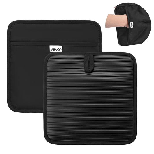 VEVOR Pot Holders, Heat Resistant to 500°F with Ribbed Soft Anti-Slip Silicone Strips, 100% Cotton 9.06 x 8.98 inch Hot Pads with 2 No-Marks Hooks, Washable Pot Trivets for Kitchen & Barbeque, 2 Pack - GDGJM2JT0000DXMLM001V0 - view 1