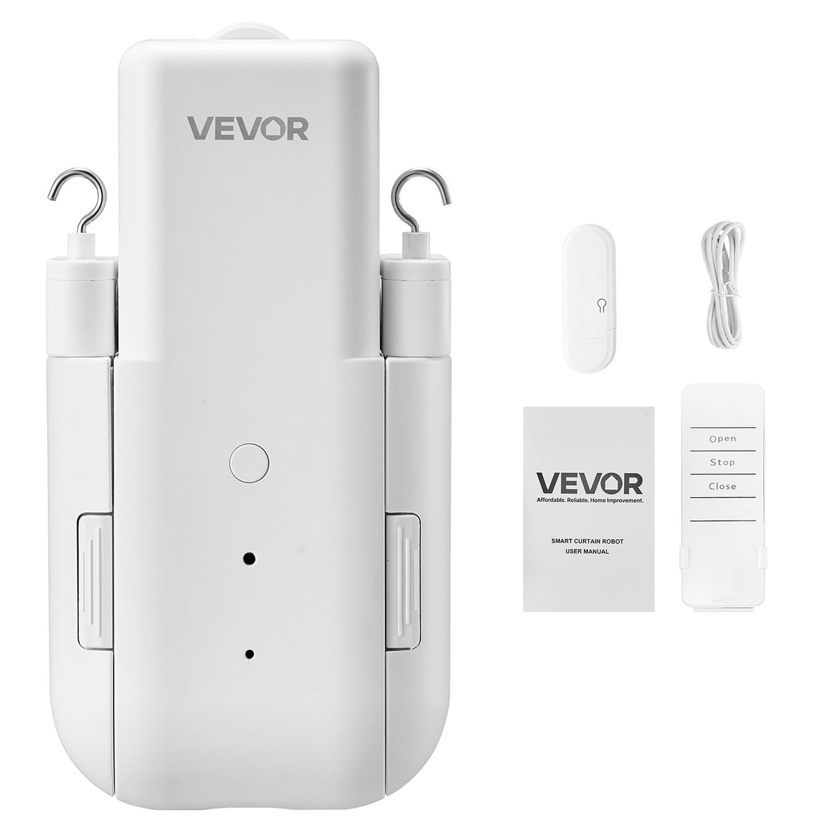 VEVOR Automatic Curtain Opener, APP and Remote Control, Hub Included, Electric Smart Curtain Opener Compatible with Alexa and Google Home, Timed Opening and Closing, for U-shaped/I-shaped Rails - GDJQRUXGTXG0UUQBQ001V9 - view 10