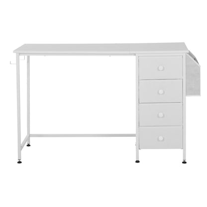 VEVOR Computer Desk with Fabric Drawers, 47 Inch Reversible Study Work Writing Desk for Modern Home Office Bedroom, Simple Modern Cute PC Table Metal Frame Business Furniture, White - GDJXBGZDCTK4S4EXT001V0 - view 10