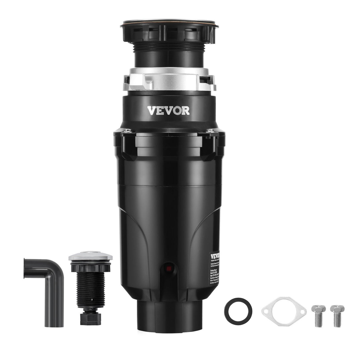 VEVOR Garbage Disposal, 1/2HP 3450RPM Continuous Feed Food Waste Disposer, EZ Connect Food Waste Grinding System with Power Cord & Splash Guard for Kitchen Sinks - GDLJCLQ12HPZ5NZBIV1 - view 1