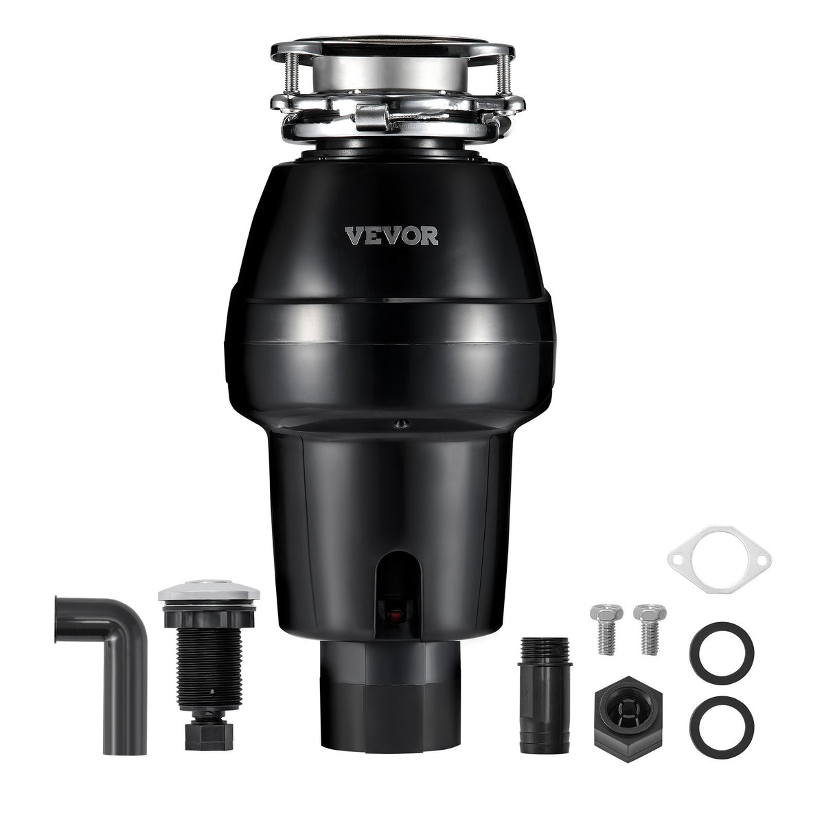 VEVOR Garbage Disposal, 3/4 HP 3260RPM Continuous Feed Food Waste Disposer, 3-Bolt Mount Food Waste Grinding System with Sound Reduction, Power Cord & Splash Guard for Kitchen Sinks - GDLJCLQ34HPZKBEE1V1 - view 1