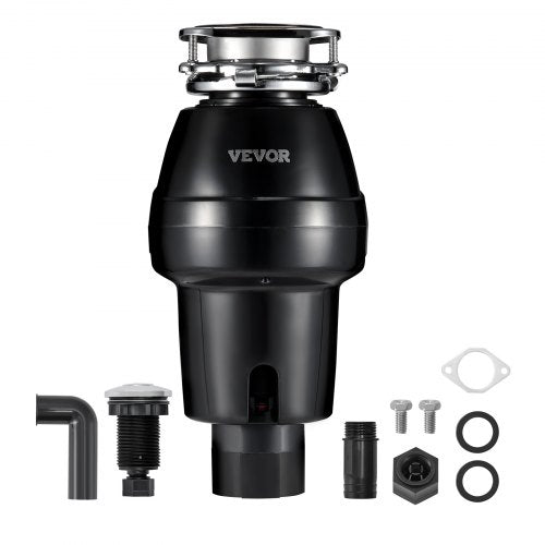 VEVOR Garbage Disposal, 3/4 HP 3260RPM Continuous Feed Food Waste Disposer, 3-Bolt Mount Food Waste Grinding System with Sound Reduction, Power Cord & Splash Guard for Kitchen Sinks - GDLJCLQ34HPZKBEE1V1 - view 2