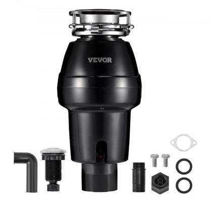 VEVOR Garbage Disposal, 3/4 HP 3260RPM Continuous Feed Food Waste Disposer, 3-Bolt Mount Food Waste Grinding System with Sound Reduction, Power Cord & Splash Guard for Kitchen Sinks - GDLJCLQ34HPZKBEE1V1 - view 2