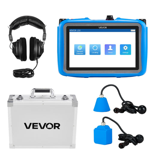 VEVOR Pipe Water Leak Detector for Indoors, 1Hz-10000Hz, 7" Touchscreen Plumbing Water Leakage Detection Locator with Horizontal & Vertical Sensors, Headphones, 8GB SD Card & Carry Case for Home Use - GDLSJCDWQGDL2KERD001V9 - view 1