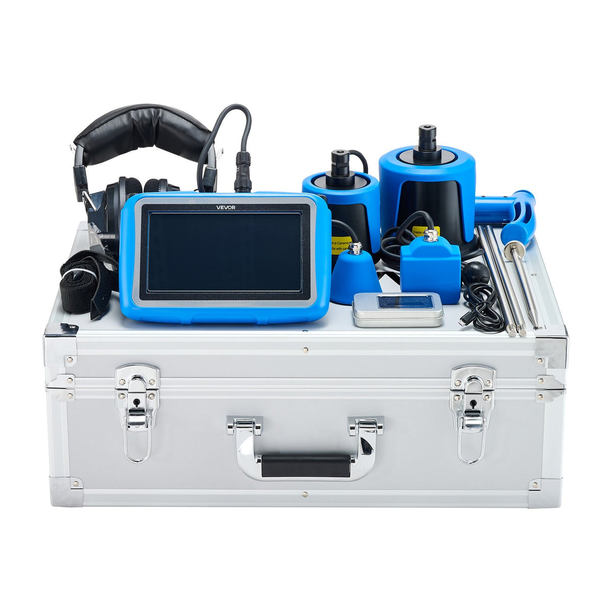 VEVOR Pipe Water Leak Detector with 4 Sensors, 1Hz-10000Hz, 7" Touchscreen Underground Plumbing Leakage Detection Locator with 3 Listening Rods, Headphones, 8GB Card & Carry Case for Indoors Outdoors - GDLSJCDWQGDLZMHFZ001V9 - view 10