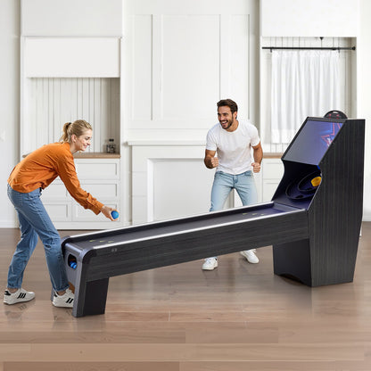 VEVOR 9' Roll and Score Classic Arcade Game Table,  with LED Electronic Scorer & Track Lighting, Sound, Automatic Ball Return, Adults Kids Home Recreation Game Room, 4 Balls Included - GDQJLEDDK9YCL8XD9V1 - view 9
