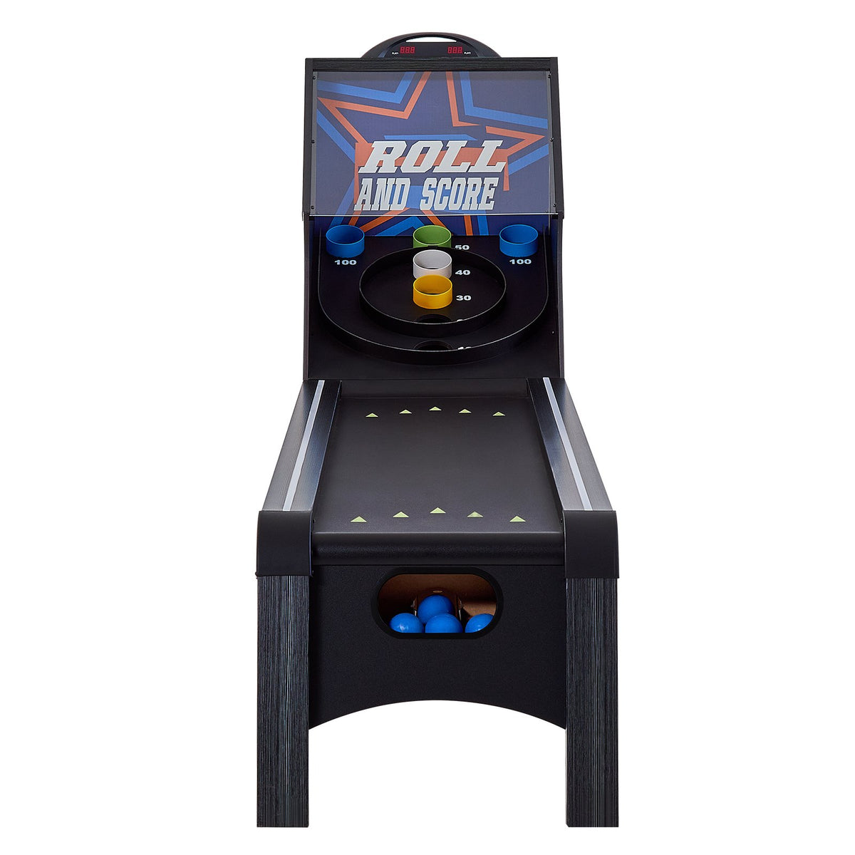 VEVOR 9' Roll and Score Classic Arcade Game Table,  with LED Electronic Scorer & Track Lighting, Sound, Automatic Ball Return, Adults Kids Home Recreation Game Room, 4 Balls Included - GDQJLEDDK9YCL8XD9V1 - view 10