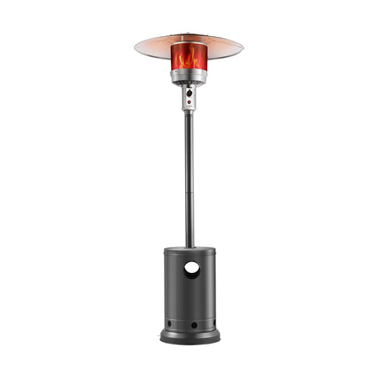 VEVOR Patio Heater for Outdoor Use, 50000BTU Propane Heater Tall Hammered With Round Table Design, Metal Burner and Wheels, Outdoor Patio Flame Heater for Patio, Party, Backyard, Garden, Silver Gray - GDSBWJRQSX50QS1BKV0 - view 1