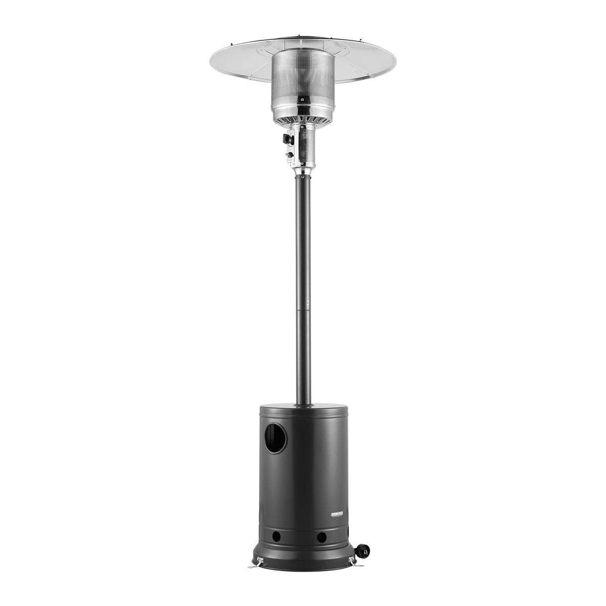 VEVOR Patio Heater for Outdoor Use, 50000BTU Propane Heater Tall Hammered With Round Table Design, Metal Burner and Wheels, Outdoor Patio Flame Heater for Patio, Party, Backyard, Garden, Silver Gray - GDSBWJRQSX50QS1BKV0 - view 10