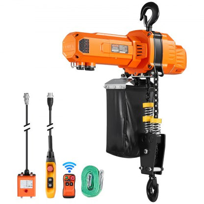 VEVOR 2200 lbs Electric Chain Hoist, 10 ft Lifting Height, 120V Single Phase Overhead Crane with 328 ft Wireless & 8 ft Wired Remote Control, Power Electric Hoist for Factories, Warehouses, Garages - GDSDDHLHLJCK2RMWO001V1 - view 2