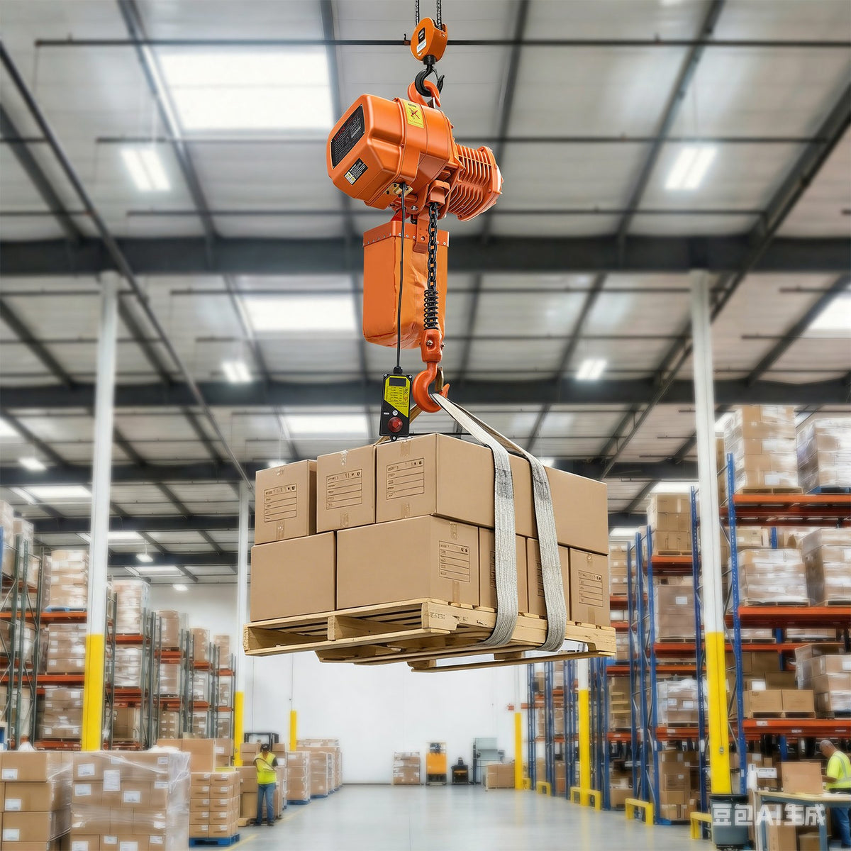 VEVOR 4400 lbs Electric Chain Hoist, 20 ft Lifting Height, Three-Phase Overhead Crane with 328 ft Wireless Remote Control, Single G100 Chain Electric Lift Hoist for Factories, Warehouses, Garages - GDSDDHLHLJCKTHQ8Y001V8 - view 9