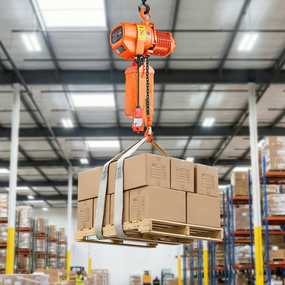 VEVOR 1100 lbs Electric Chain Hoist, 20 ft Lifting Height, Three-Phase Overhead Crane with 328 ft Wireless & 15 ft Wired Remote Control, Single G80 Chain Hoist for Factories, Warehouses, Garages - GDSDDHLHLJCKVDE51001V8 - view 9