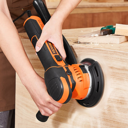 VEVOR Random Orbital Sander, 6-Inch DA & GA Dual Action Orbital Sander, 850W 7400PRM 6 Variable Speed Electric Palm Sander with 10PCS Sandpapers, Dust Connector for Woodworking Detailing Sanding - GDSGJBS6INCHPL1CBV1 - view 9