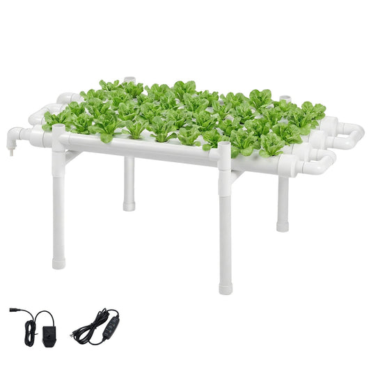 VEVOR Hydroponics Growing System Kit, 1-Tier 36 Sites UPVC Pipe Hydroponic Grow Kit with Timed Irrigation, Sun & Light Blocking Pipes, Indoor Home Garden Vegetable Planting Grow Kits for Fruit Herb - GDSPZZXT36K1BTYNK001V1 - view 1