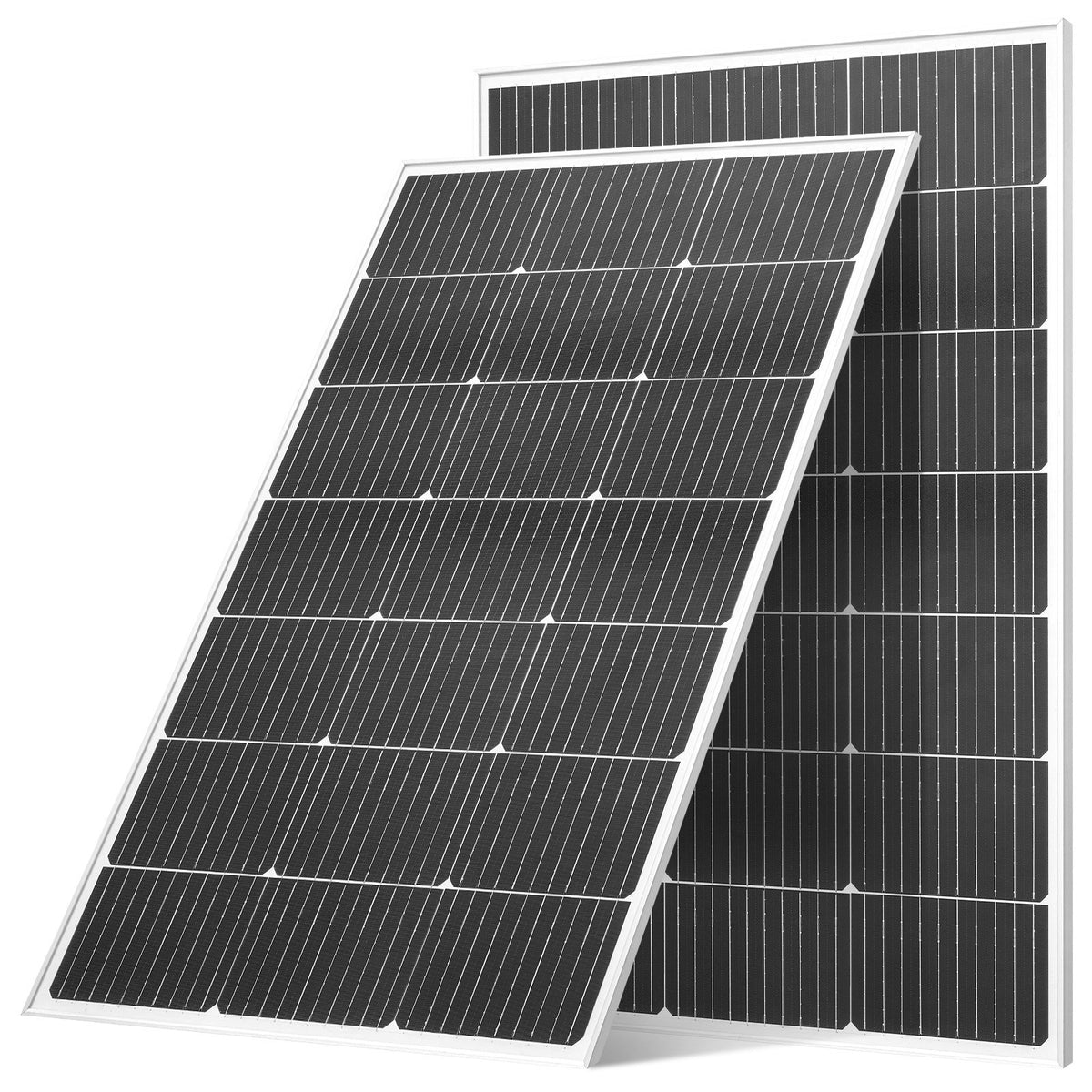 VEVOR 2PCS 100W Monocrystalline Solar Panels, 23% High-Efficiency Mono PV Module with Stable MC4 Output & Aluminum Frame, IP65 Waterproof Solar Panel for Car Boat RV Flat Rooftop Off-Grid Applications - GDSTYNB2100WMMZ3Z001V1 - view 1