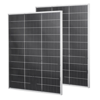 VEVOR 2PCS 100W Bifacial Solar Panels, 23% High-Efficiency N-Type Monocrystalline PV Module with MC4 Output & Aluminum Frame, IP67 Waterproof Solar Panel for Car Boat RV Flat Rooftop Off-Grid - GDSTYNB2100WXPNKI001V1 - view 1