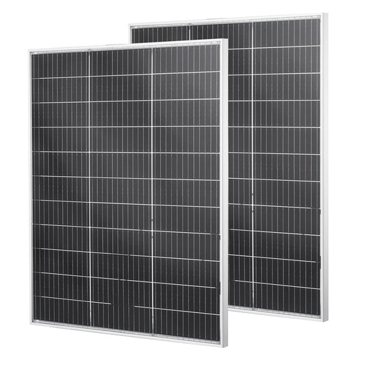 VEVOR 2PCS 100W Bifacial Solar Panels, 23% High-Efficiency N-Type Monocrystalline PV Module with MC4 Output & Aluminum Frame, IP67 Waterproof Solar Panel for Car Boat RV Flat Rooftop Off-Grid - GDSTYNB2100WXPNKI001V1 - view 1