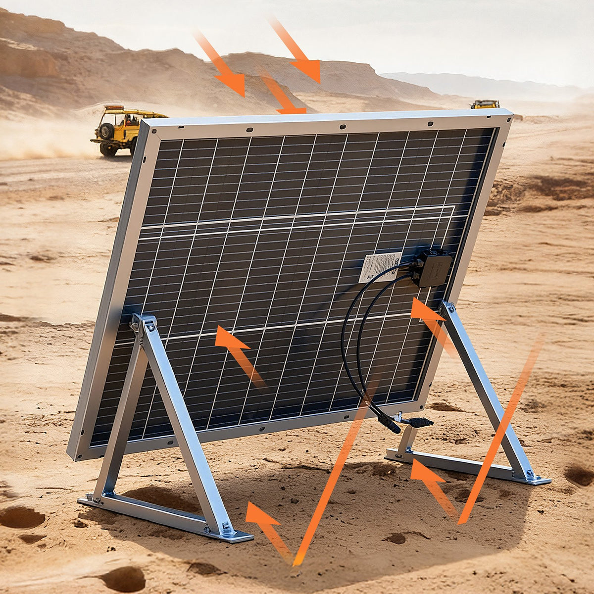 VEVOR 2PCS 100W Bifacial Solar Panels, 23% High-Efficiency N-Type Monocrystalline PV Module with MC4 Output & Aluminum Frame, IP67 Waterproof Solar Panel for Car Boat RV Flat Rooftop Off-Grid - GDSTYNB2100WXPNKI001V1 - view 9