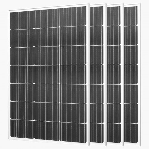 VEVOR 4PCS 100W Monocrystalline Solar Panels, 23% High-Efficiency Mono PV Module with Stable MC4 Output & Aluminum Frame, IP65 Waterproof Solar Panel for Car Boat RV Flat Rooftop Off-Grid Applications - GDSTYNB4100WEPDCQ001V1 - view 2