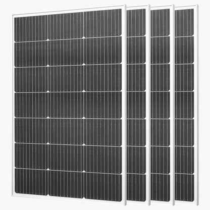 VEVOR 4PCS 100W Monocrystalline Solar Panels, 23% High-Efficiency Mono PV Module with Stable MC4 Output & Aluminum Frame, IP65 Waterproof Solar Panel for Car Boat RV Flat Rooftop Off-Grid Applications - GDSTYNB4100WEPDCQ001V1 - view 2