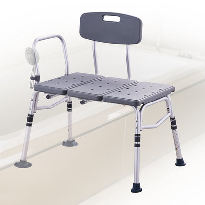 VEVOR Tub Transfer Bench for Bathtub, Adjustable Shower Seats for Adults, Lightweight Shower Bench for Elderly and Disabled, Non-Slip Bath Seats with Armrest and Reversible Backrest, 400lbs Capacity - GDSYGZYTLSLBISSULV0 - view 1