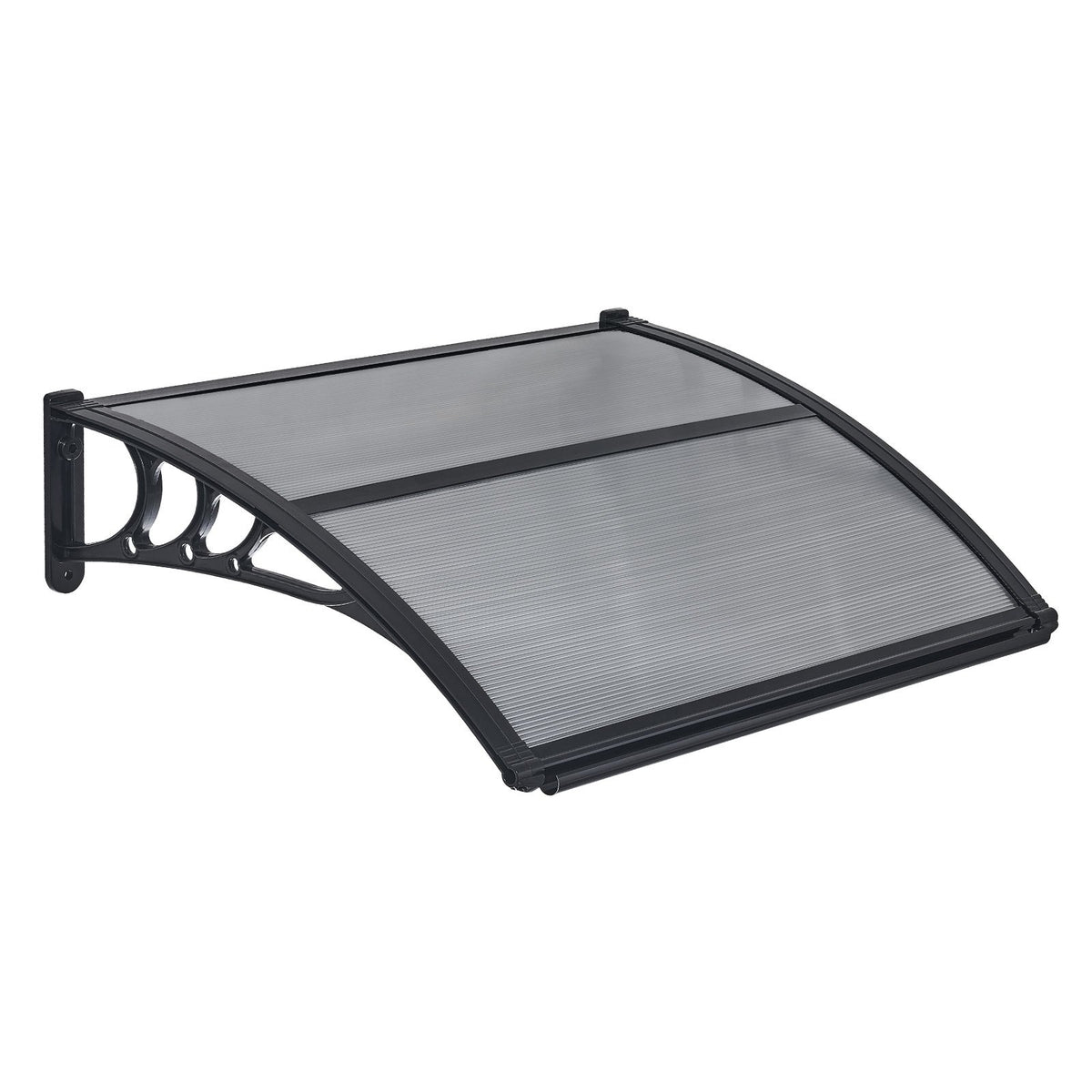 VEVOR Awnings for Door Entrance, 30 x 39 in, Exterior Front Door Window Awnings with Drainage & ABS Bracket, Rain Snow Sun Protection, Overhang Polycarbonate Door Canopy for Porch Patio, Smoky Gray - GDSZYP3040YCJJP3W001V0 - view 10