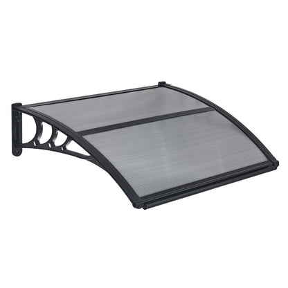 VEVOR Awnings for Door Entrance, 30 x 39 in, Exterior Front Door Window Awnings with Drainage & ABS Bracket, Rain Snow Sun Protection, Overhang Polycarbonate Door Canopy for Porch Patio, Smoky Gray - GDSZYP3040YCJJP3W001V0 - view 10