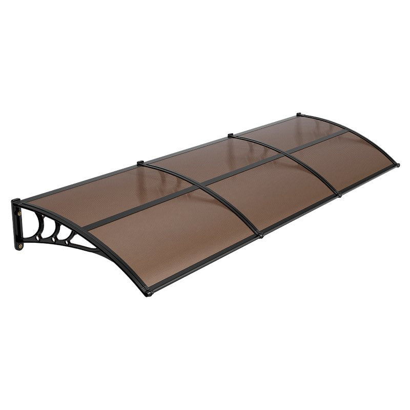 VEVOR Awnings for Door Entrance, 38 x 117 in, Exterior Front Door Window Awnings with Drainage & ABS Bracket, Rain Snow Sun Protection, Overhang Polycarbonate Door Canopy for Porch Patio, Brown - GDSZYP40120Y8FUG0001V0 - view 10