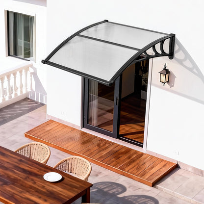 VEVOR Awnings for Door Entrance, 38 x 40 in, Exterior Front Door Window Awnings with Drainage & ABS Bracket, Rain Snow Sun Protection, Overhang Polycarbonate Door Canopy for Porch Patio, Clear - GDSZYP4040YCGPQDX001V0 - view 9