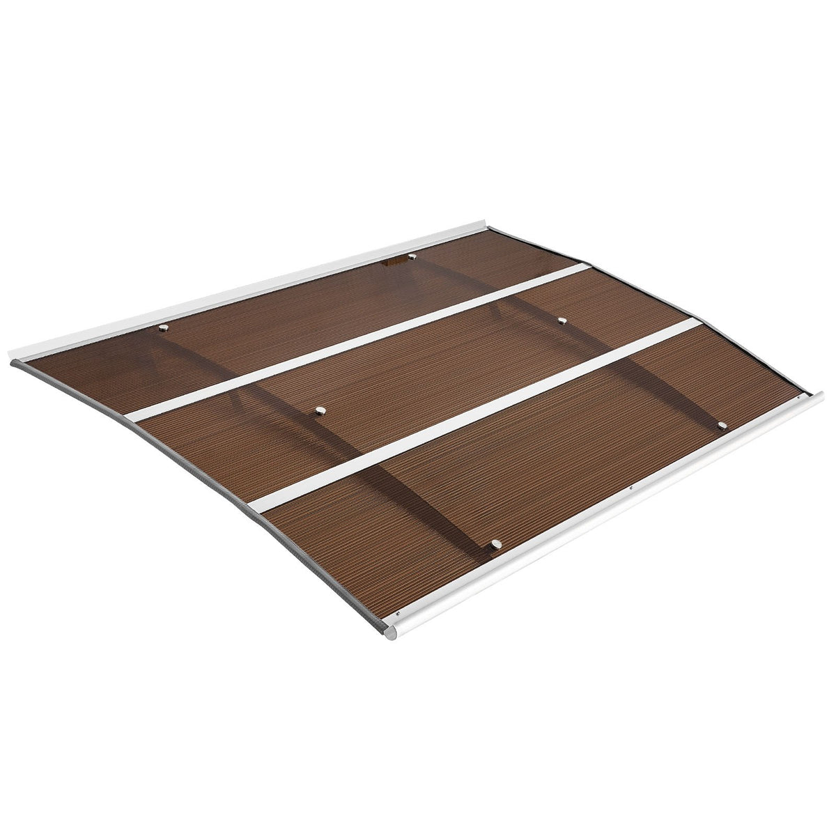 VEVOR Awnings for Door Entrance, 39 x 59 in, Exterior Front Door Window Awnings with Drainage & Metal Bracket, Rain Snow Sun Protection, Overhang Polycarbonate Door Canopy for Porch Patio, Brown - GDSZYP4059IN8U93V001V0 - view 10