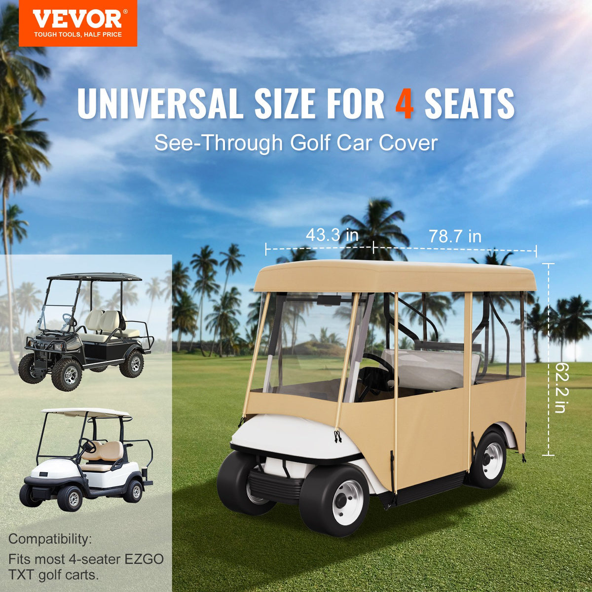 VEVOR Golf Cart Cover - Select Your Configuration - GEFQCZ00000000001V0 - view 2