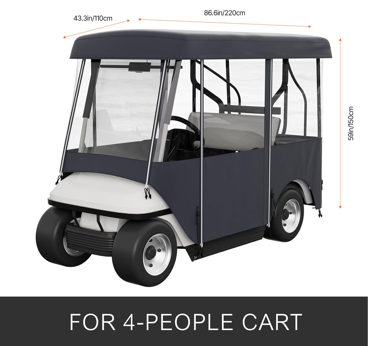VEVOR Golf Cart Cover - Select Your Configuration - GEFYPCZ4ZHENC-022V0 - view 2