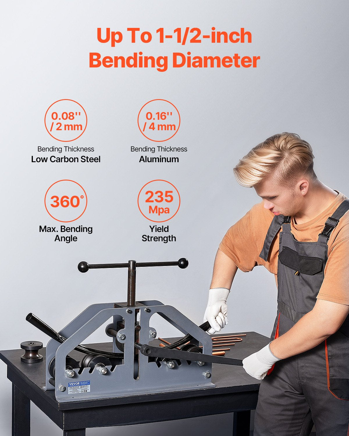 VEVOR Manual Tube Bender - Select Your Configuration - GGJ20X2040X49O1QRV0 - view 2