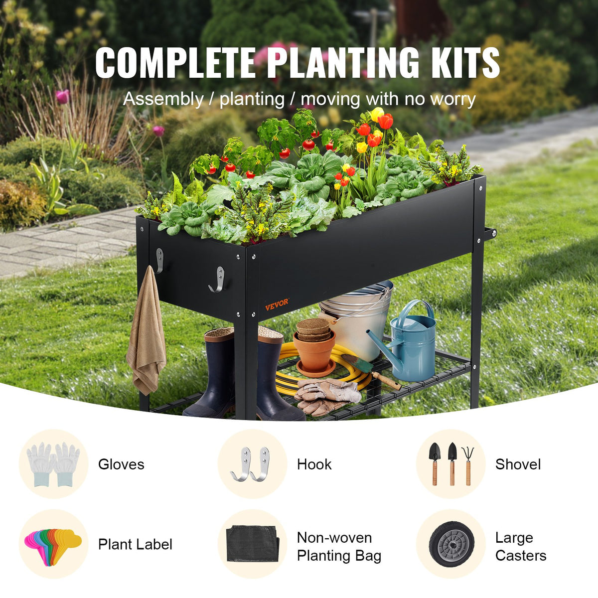 VEVOR Planter Box with Legs - Select Your Configuration - GJSJSZZCTHS37XXG2V0 - view 3