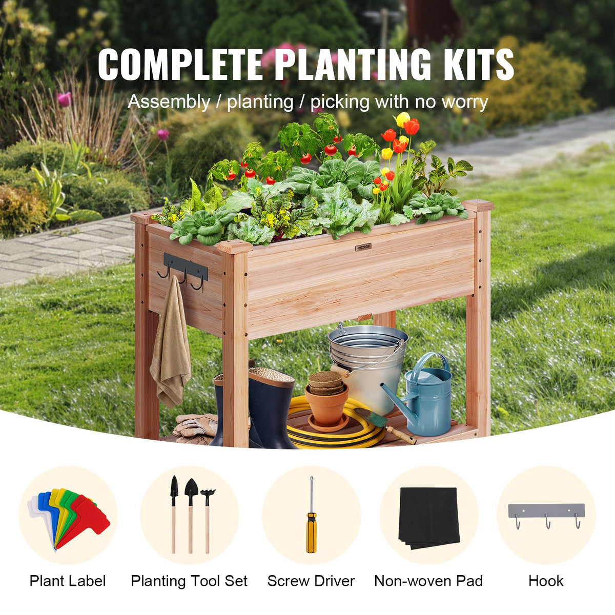 VEVOR Planter Box with Legs - Select Your Configuration - GJSM864676CM1A23MV0 - view 3