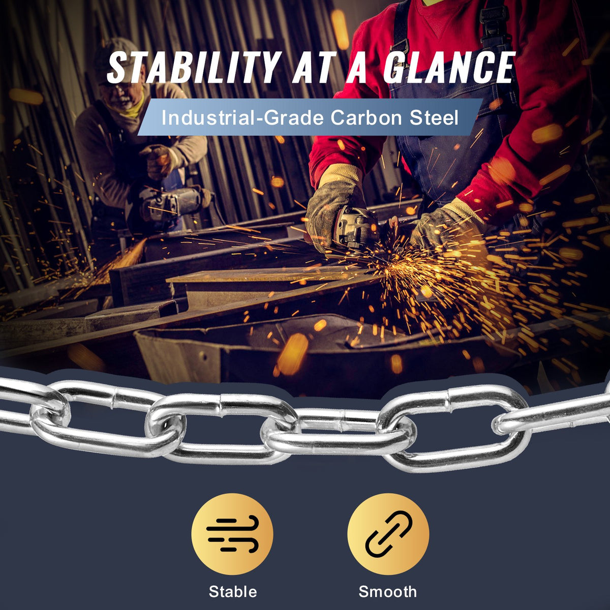 VEVOR Chain - Select Your Configuration - GLDXLT6MMX30.5M01V0 - view 3