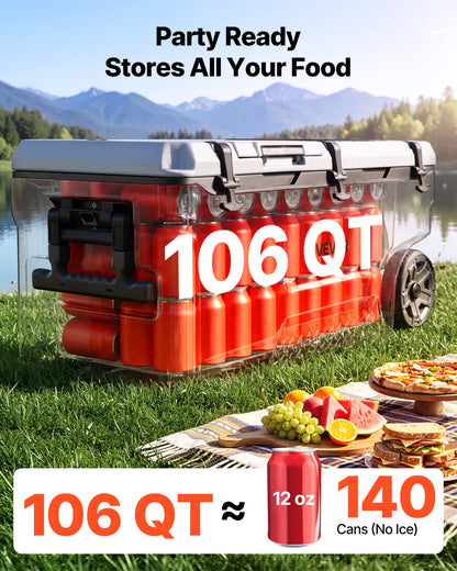 VEVOR Portable Wheeled Cooler - Select Your Configuration - GLLZX106QTHSANSA9001V0 - view 2