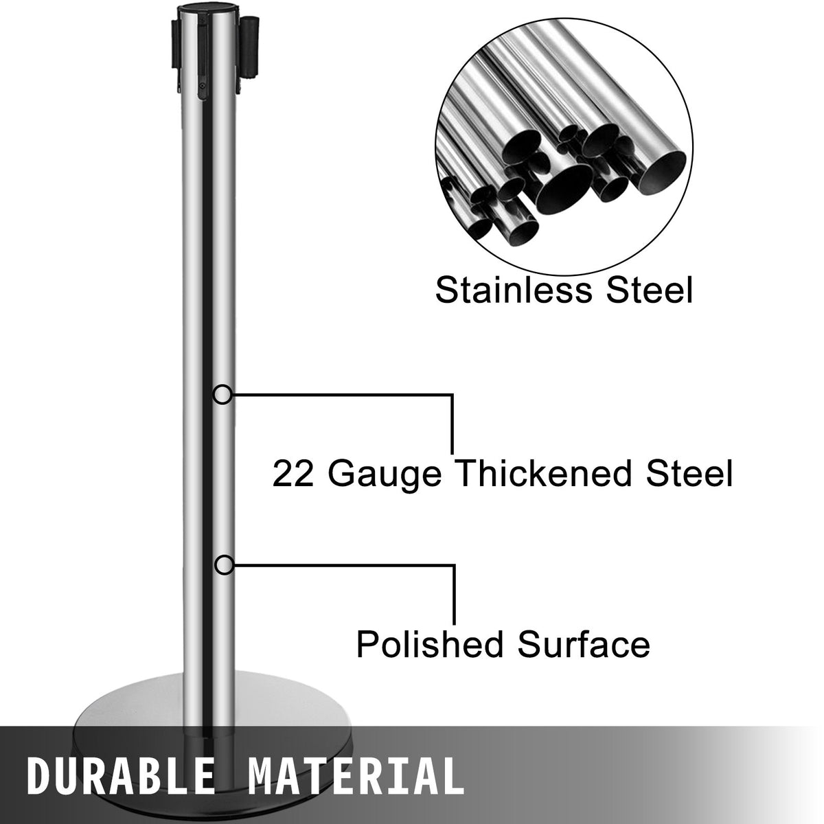 VEVOR Crowd Control Stanchions - Select Your Configuration - GLZBXGYS2MHD6JTZHV0 - view 2