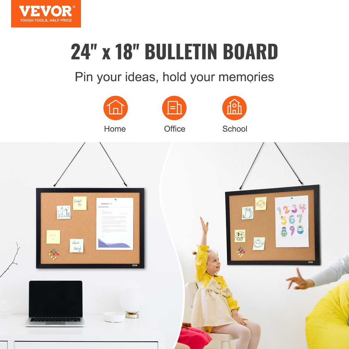 VEVOR Corkboard - Select Your Configuration - GSBYCXGFR2418A30IV0 - view 2